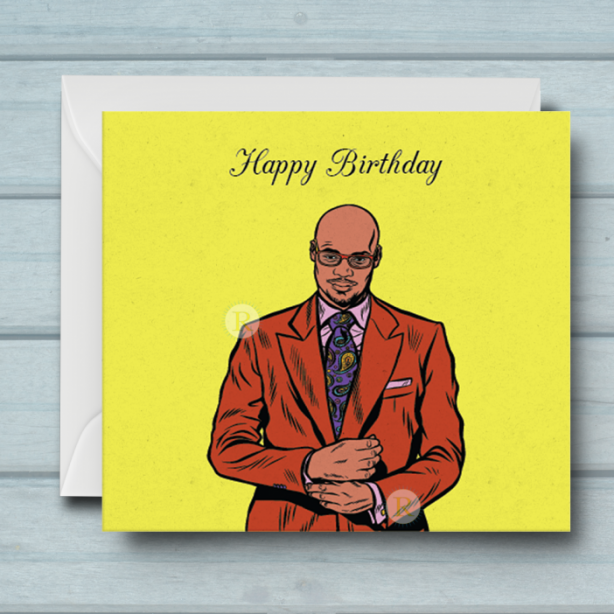 Black Man Birthday Card X